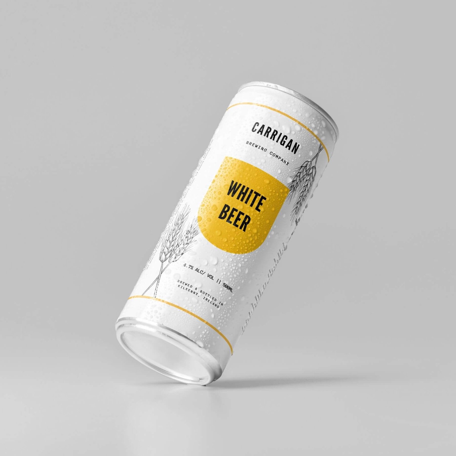 White Beer Can Bottle branding and Packaging Designed by Finnix Solutions